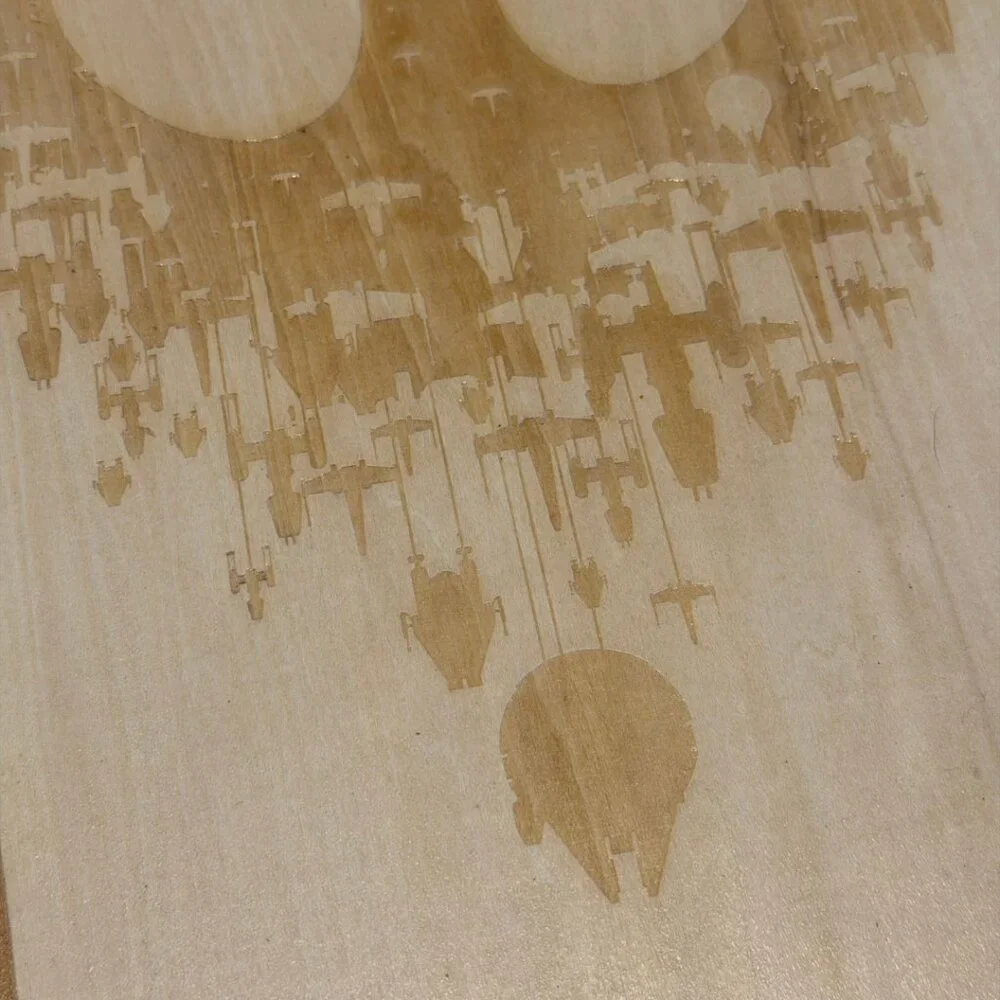 Live Edge Wood Wall Art – Star Wars Rebel Alliance Design